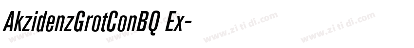 AkzidenzGrotConBQ Ex字体转换